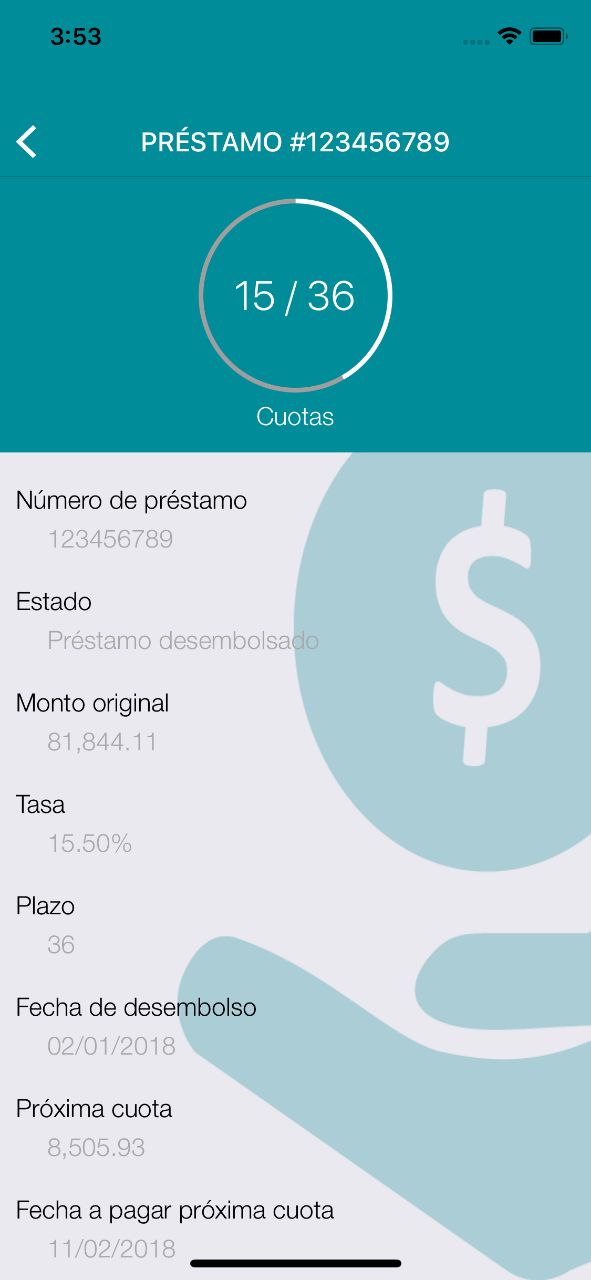 Screenshot of Préstamos Bellnomina app